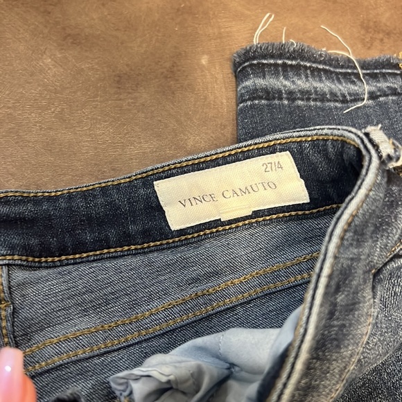 Vince Camuto Raw Hem Denim Jeans Ankle Skinny 27 /4 - Picture 3 of 4